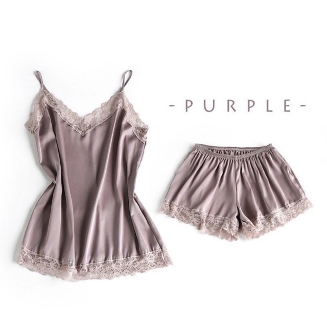 Setelan Piyama Baju Tidur Wanita Camisole Silk Satin 085 Polos Elegan Adem Silky Premium VelvetAvenu
