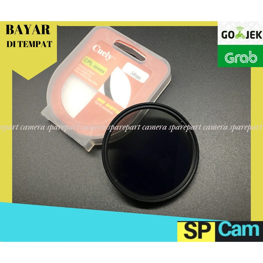 Filter Cuely CPL 40.5mm 49mm 52mm 55mm 58mm 67mm Circular Polarizing Untuk Canon Nikon Sony Fuji DLL