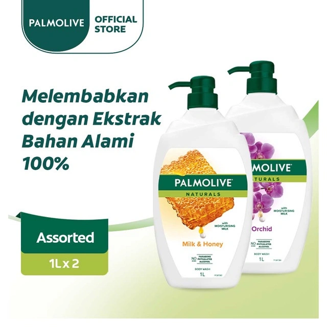 Palmolive Naturals Shower Gel Milk & Honey 1L + Orchid 1L