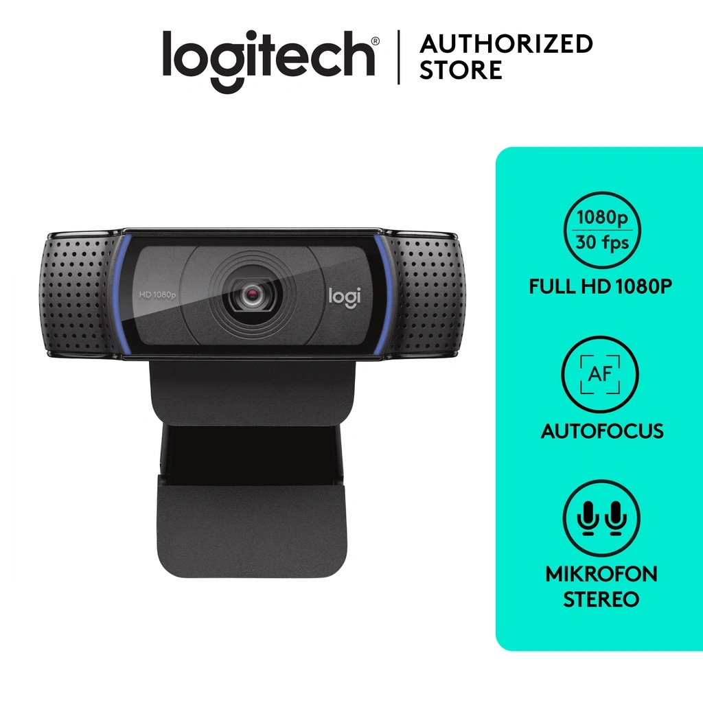 Logitech C920 Webcam PRO Full HD 1080p Autofocus, Noise-Cancelling