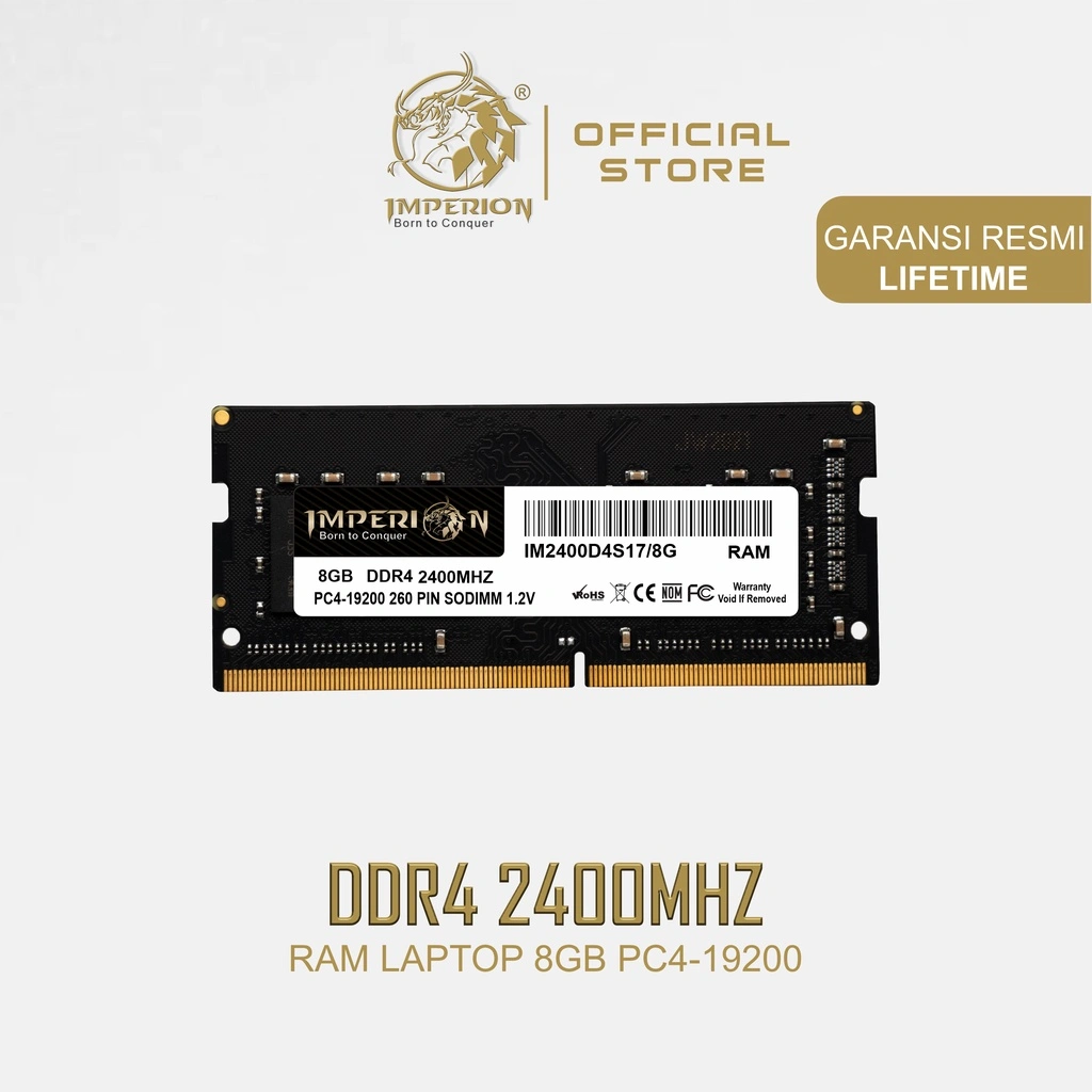 RAM IMPERION DDR4 8GB 2400 MHz PC19200 RAM LAPTOP SODIMM (110-R1/R2)