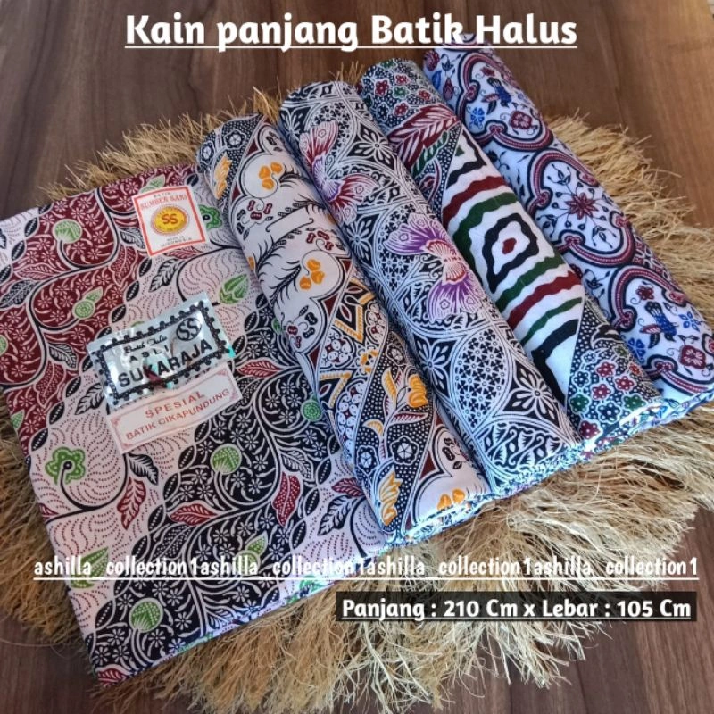 Paket Isi 5 Pcs Kain Batik Halus SUKARAJA Uk 215 Cm x 105 Cm Kain Jarik Melahirkan Samping Kebat
