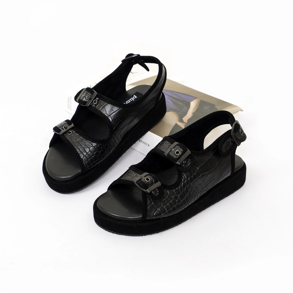 Pluvia NILE Sandal Wanita Sendal Tali Belakang Platform Cewek Casual