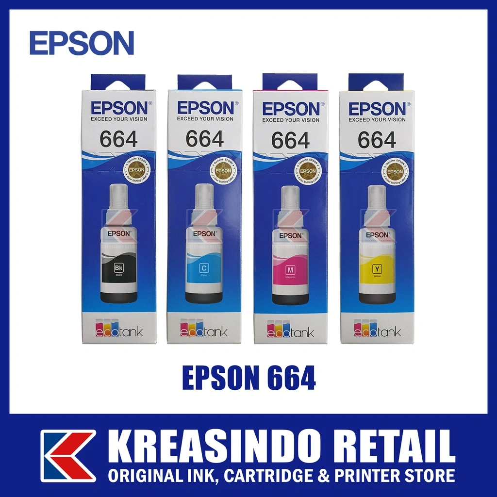 Tinta Epson 664 / T664 Original (L120 L121 L1300)
