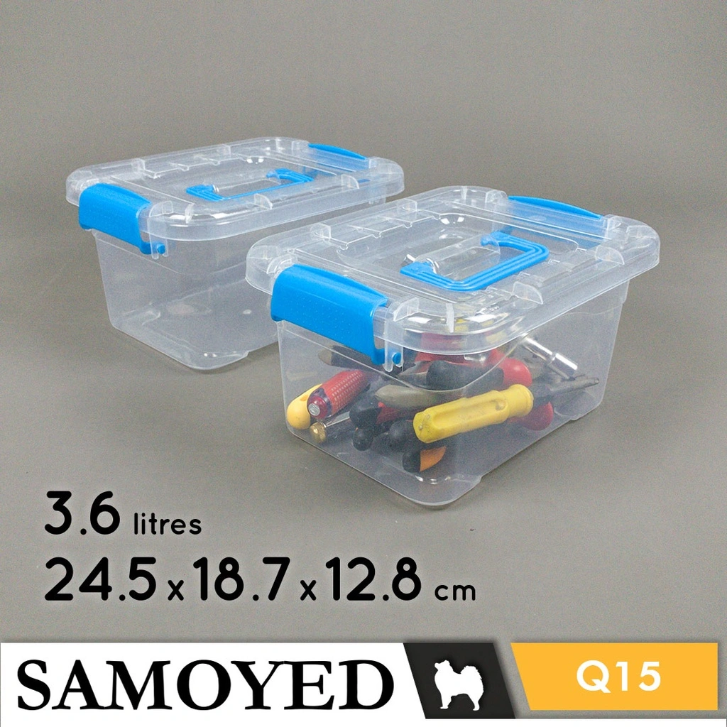 Tempat / Kotak Plastik Penyimpanan Serba Guna / Plastic Storage / Container / Organizer Box 3.6 Liter Samoyed STBX-Q15 (Aksesoris / Pernak-Pernik / Perkakas / Pakaian / Mainan / Alat Tulis / Perlengkapan / Peralatan Seni / Gambar / Lukis)