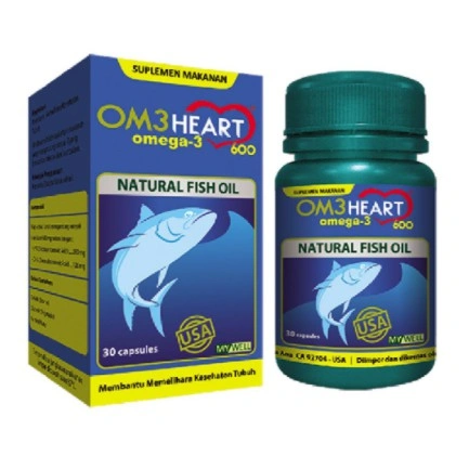 Omeheart / Omega 3 Heart / Vitamin Kolesterol Isi 30 Kapsul