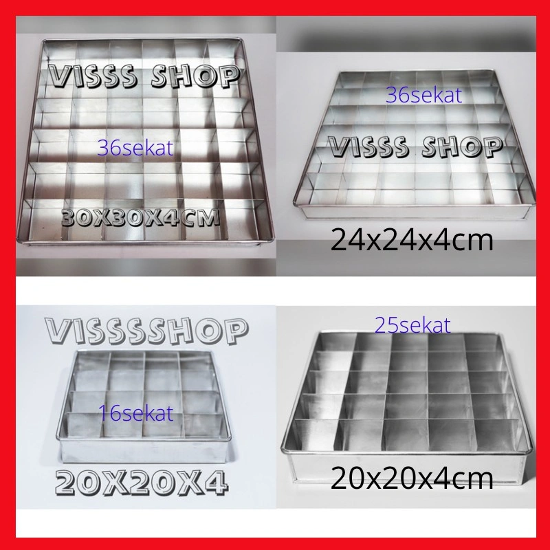 Loyang Brownies Sekat 20x20/24x24/30x30 Loyang sekat brownies cetakan sekat brownis