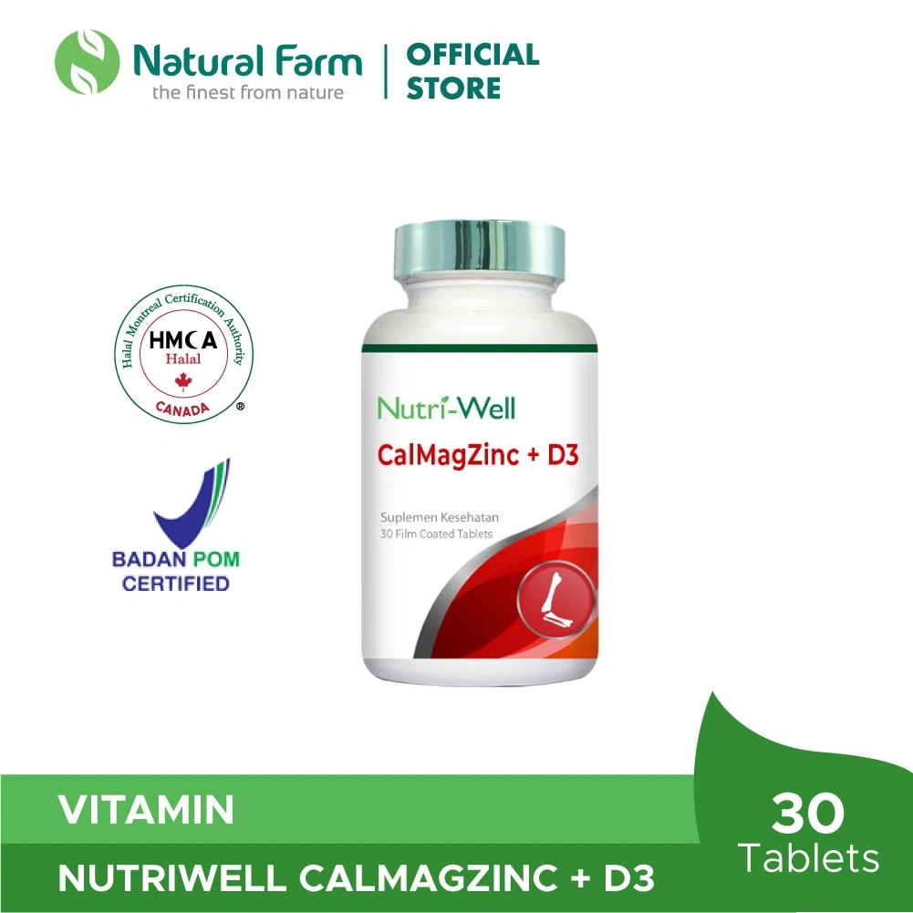 Nutriwell Cal Mag Zinc + D3 400 IU - 30 Tablet
