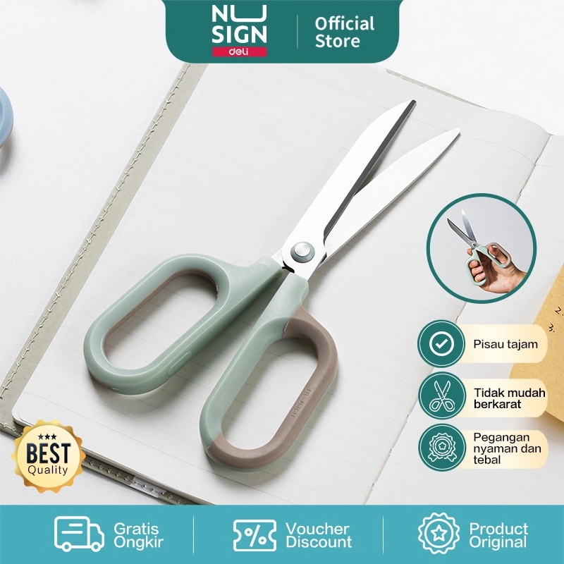 Nusign Scissors / Gunting Desain Elegan Dual Color Pegangan Sangat Nyaman Pisau Tajam ENS055 ENS056