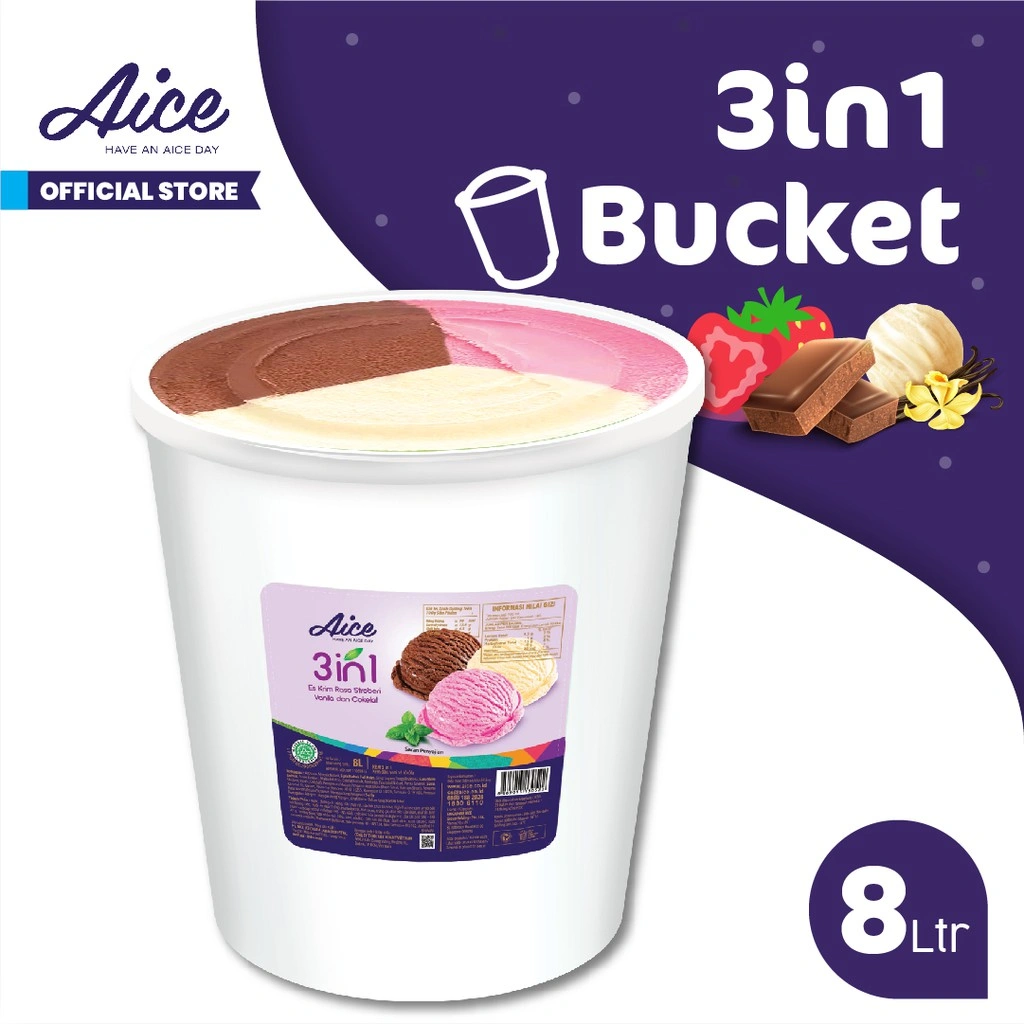 AICE 3in1 Bucket Ice Cream Es Krim Ember 8L Eskrim