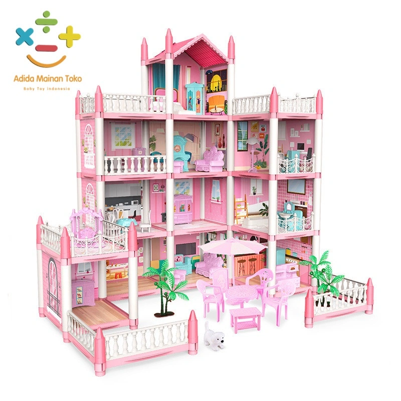 Adida Toys Mainan Anak Perempuan Princess Castle Rumah Boneka Mainan Edukasi Anak Perempuan
