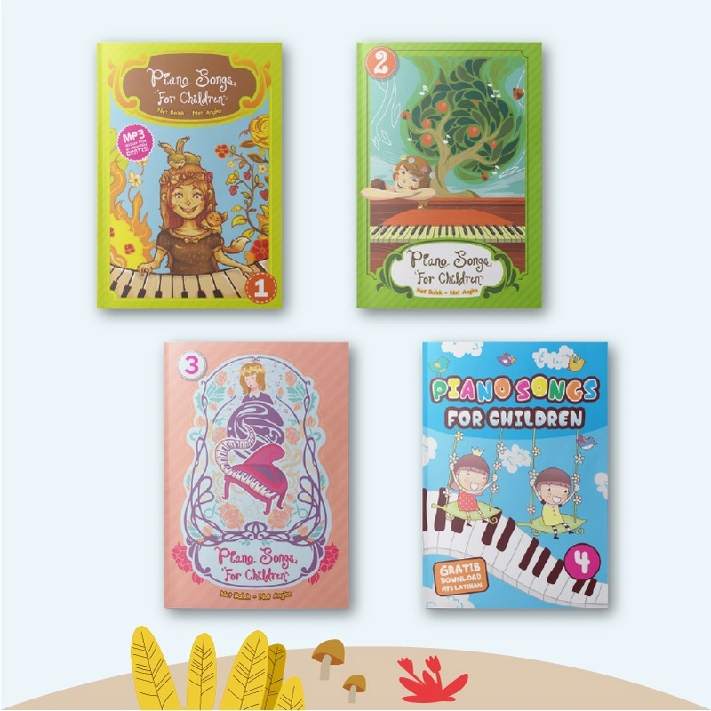 Buku Piano Songs for Children Piano Anak Not Balok Not Angka