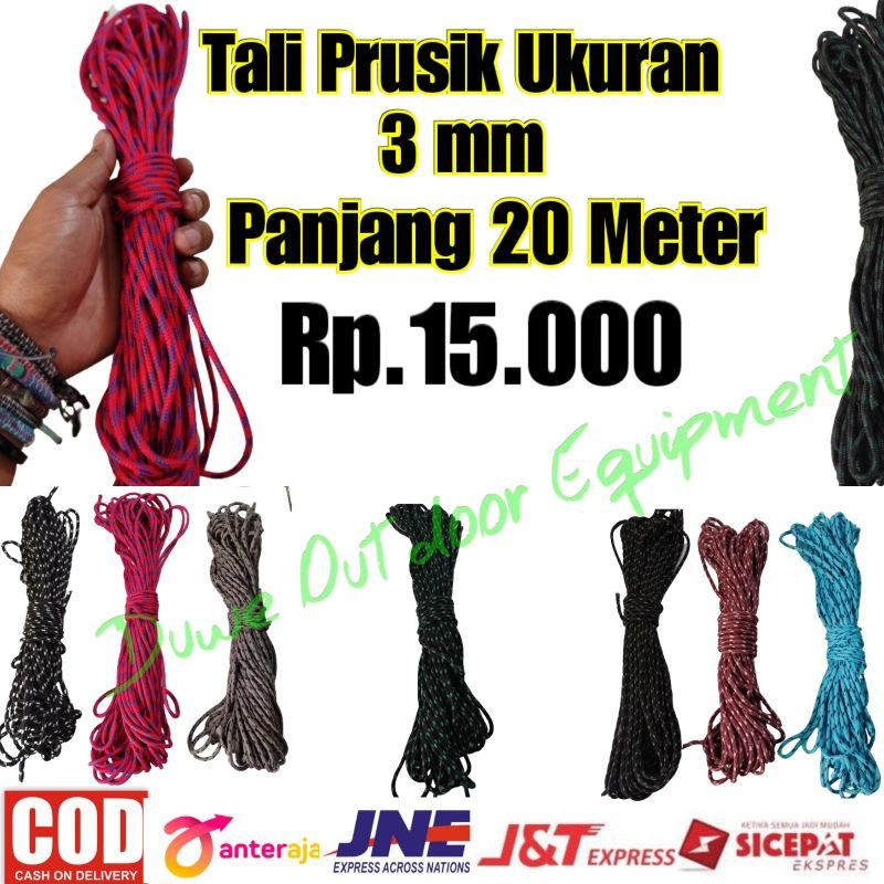 Tali Perusik / Prusik 3mm Panjang 20 Meter