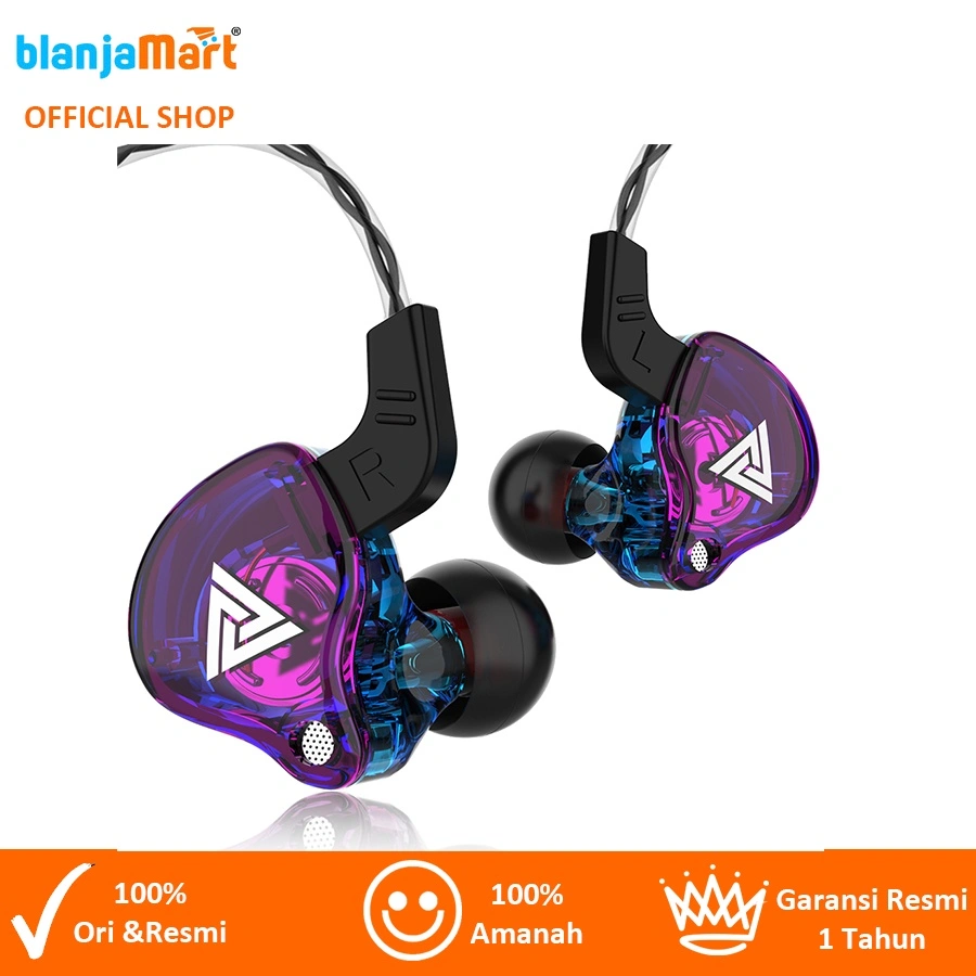 QKZ AK6 Gaming IEM Earphone Super Bass with Mic Super Bass - GARANSI RESMI