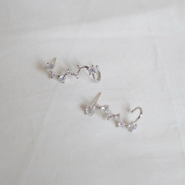 Ark.co - Frasier earclimber anting permata kristal minimalis