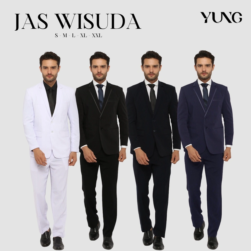 Blazer Jas Pria Formal Wisuda Hitam - YUNG