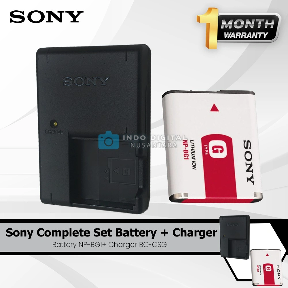 PAKET BATERAI SONY NP-BG1 + CHARGER BC-CSG