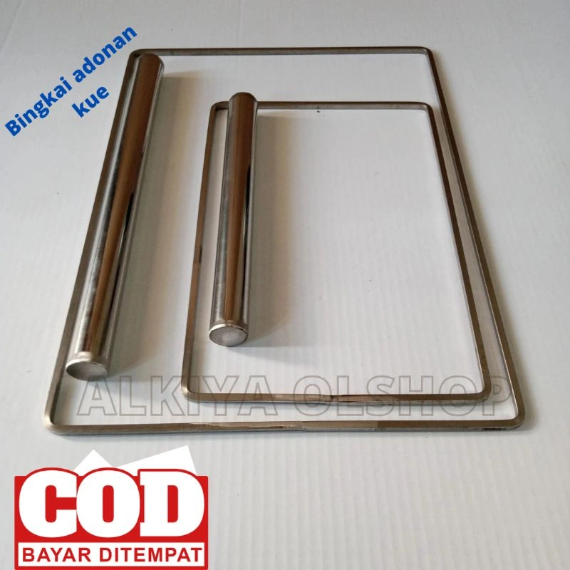Bingkai Perata Adonan Kue Kering  Rollpin cetakan adonan kue kering stainless