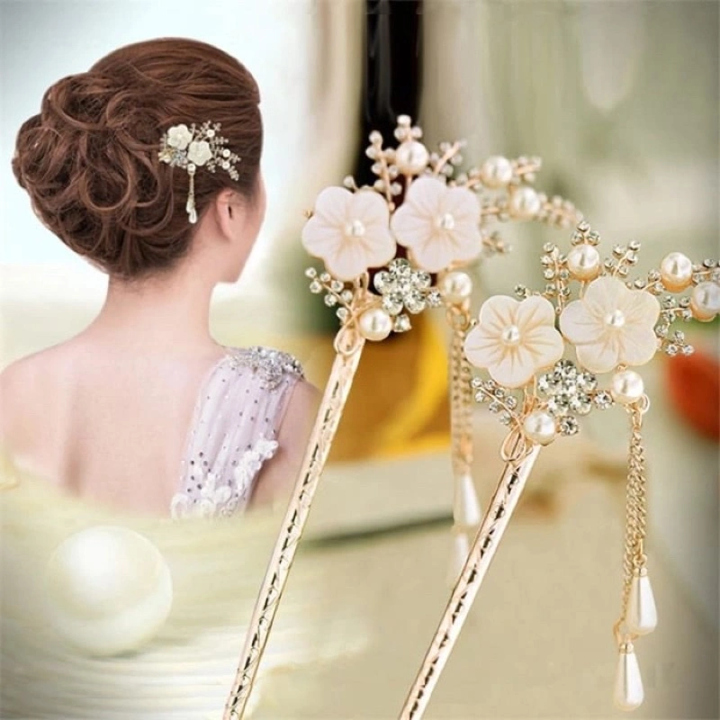 Retro Vintage Bridal Wedding Gift Hairpin Wanita Cantik Pin Rambut A4