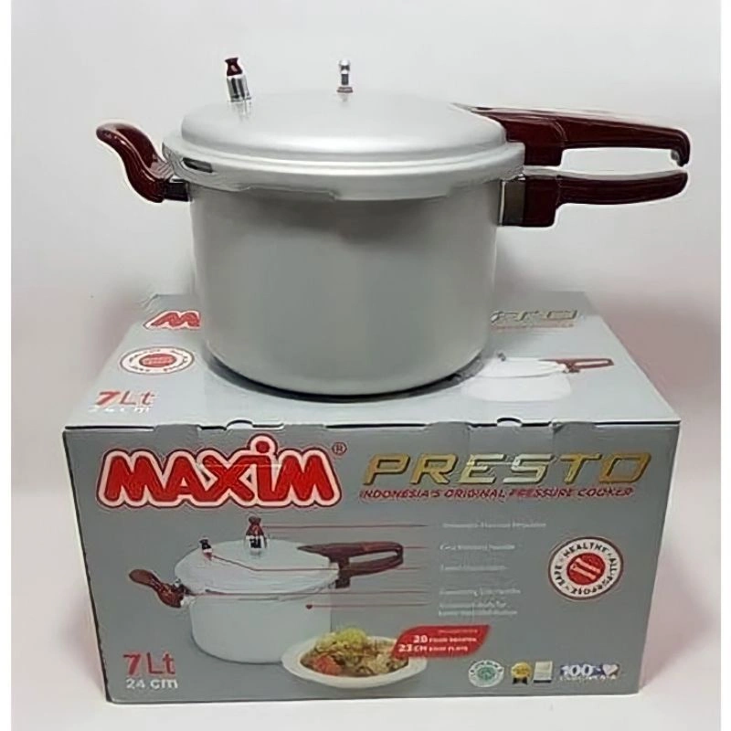 Panci Presto Maxim 7 Liter / 24 cm / Pressure Cooker MAXIM 7L - Panci Presto Maxim 4 Liter / 20 cm / Pressure Cooker MAXIM 4L