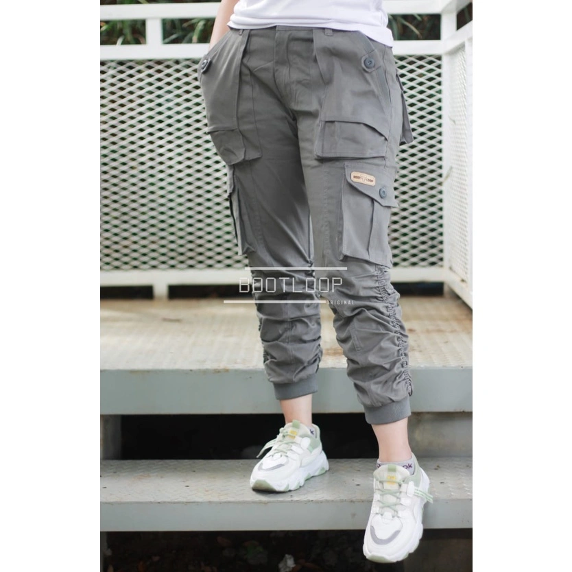 celana chino jogger wanita/celana cargo outdoor wanita