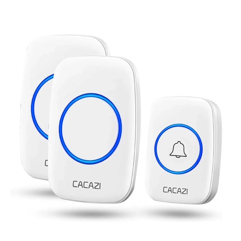Bel Pintu CACAZI Wireless Doorbell Waterproof 300M Remote Battery 1 Button 2 Receiver Door Bell Remote Plug smart Door Bell Chime battery | SKU 2.022.0020 | A10W-12EU