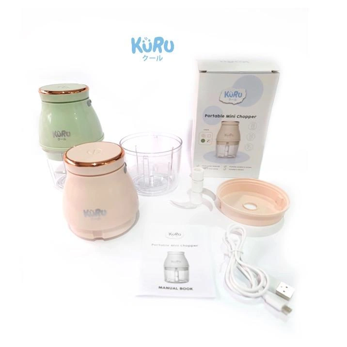 KURU Electric Food Chopper Blender Makanan Bayi MPASI Elektrik