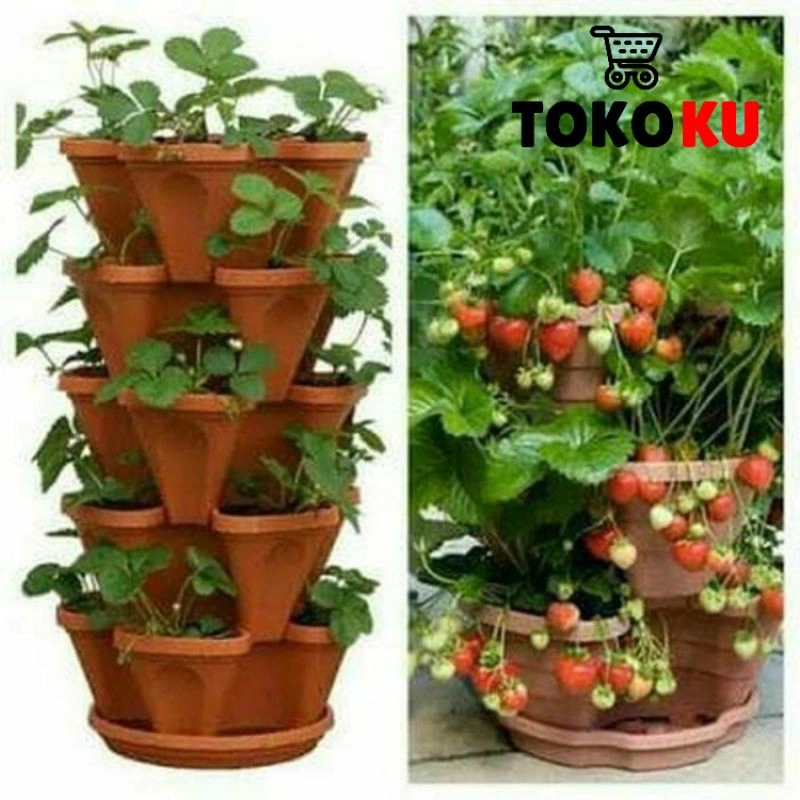 POT BUNGA GANTUNG SUSUN 5/POT TANAMAN UNIK/POT GANTUNG MURAH/POT UNIK