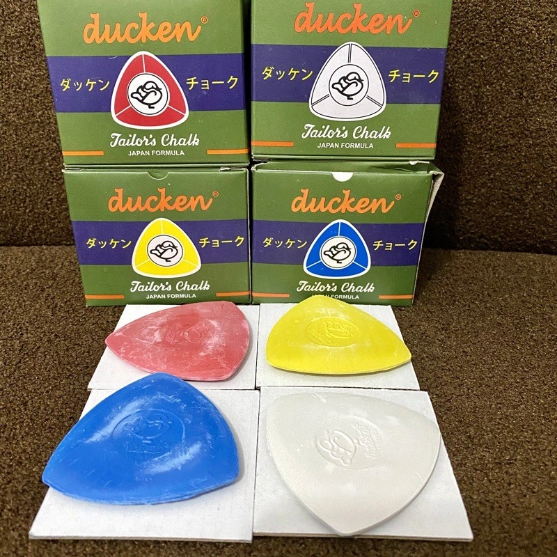 Kapur Jahit Tailor Chalk Merk Ducken Malaysia Ecer Eceran Warna Kebutuhan Menjahit Alat Peralatan Perlengkapan Rumah Tangga Home Stuff Tools Pakaian Kain Baju Prakarya Kerajinan Craft Crafting Art Seni Kesenian Kertakes Color Colorful Tri Tunggal Malang