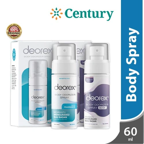 Deorex Body Odorizer Spray 60ml /Deodorant /Body Spray /Penghilang Bau