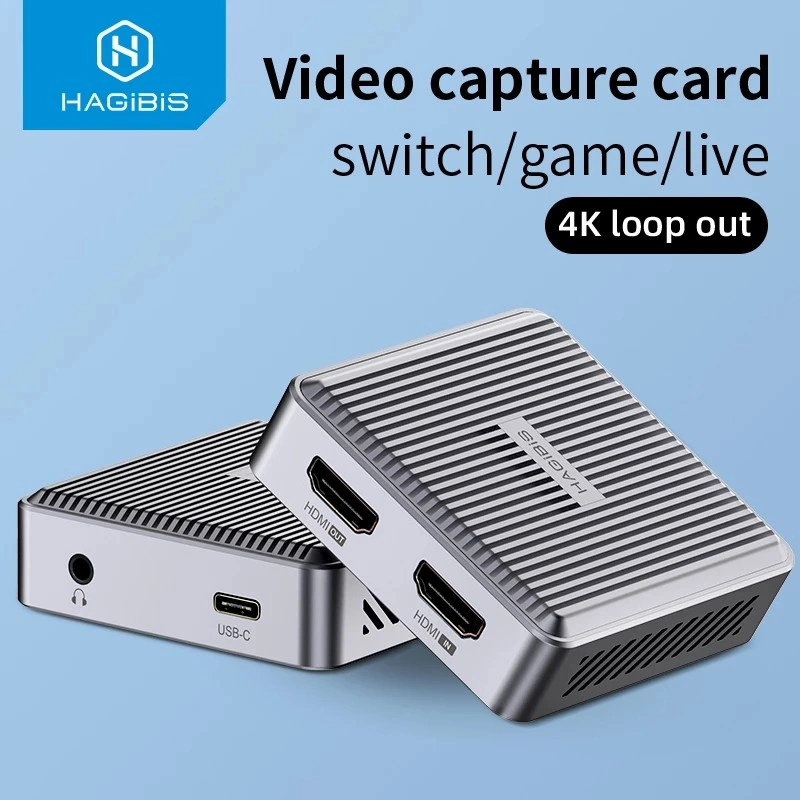 HAGIBIS 4K HDMI VIDEO CAPTURE CARD OUT FOR GAME RECORD LIVE STREAMING