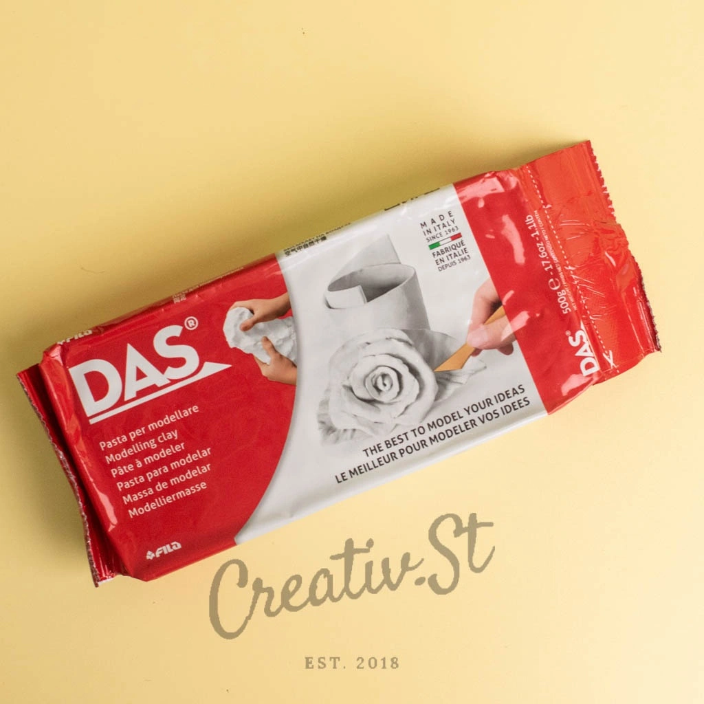 DAS Modelling Clay 500 Gr Tanah Liat Air Dry Kerajinan Sculpting Pottery
