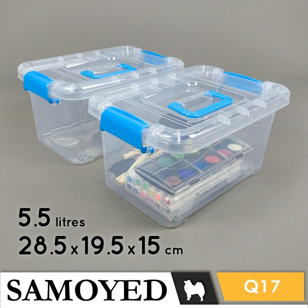 Tempat / Kotak Plastik Penyimpanan Serba Guna / Plastic Storage / Container / Organizer Box 5.5 Liter Samoyed STBX-Q17 (Aksesoris / Pernak-Pernik / Perkakas / Pakaian / Mainan / Alat Tulis / Perlengkapan / Peralatan Seni / Gambar / Lukis)