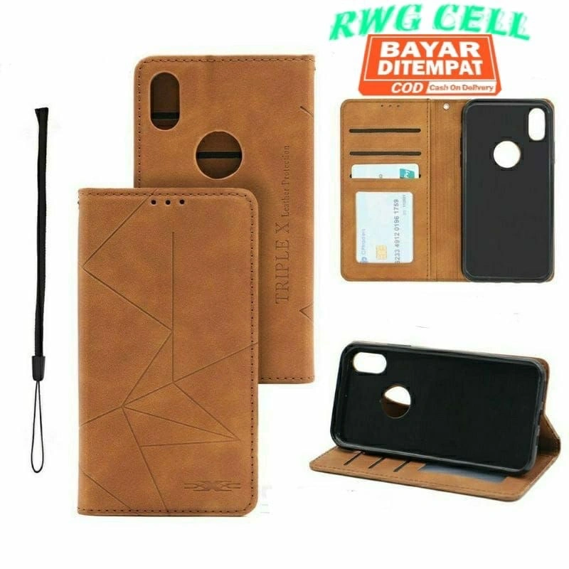 Realme C1 C2 U1 Relmi C3 C11 Relme C11 2021 New Realmi C12 C15 C25 Rilmi C25S Rilme C25Y Flip WALLET Wallet Leather Book Cover Cas sarung Kulit Flip Case Standing Dompet Flipcover Hybrid Armor Kick Stand Flipcase CaseHp Silikon Soft Hard Silicon CASING Hp