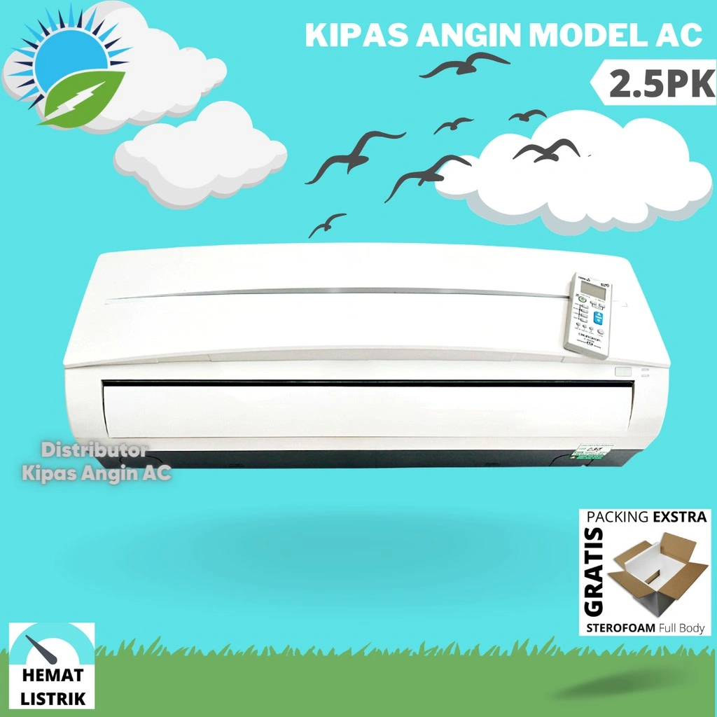 Kipas Angin Model AC Remote LED GEL 2.5PK