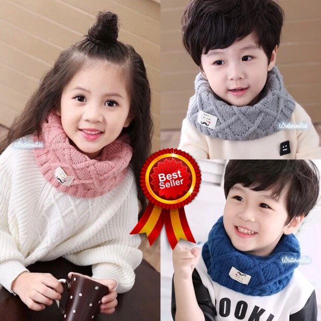 Scarf anak winter kids syal musim dingin cowok cewek import hangat tebal Kara