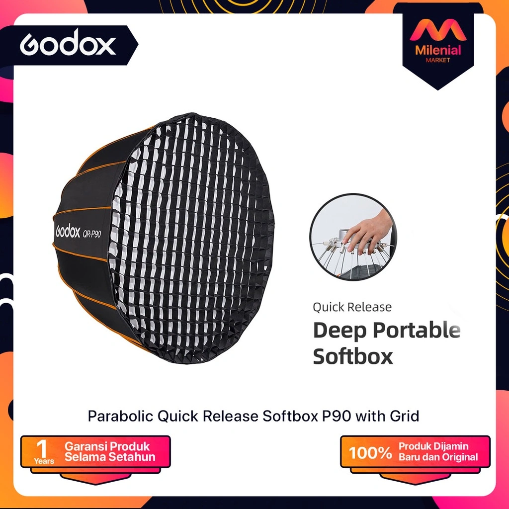 Godox QR-P90 Parabolic Softbox with Grid - Godox Softbox QR-P90