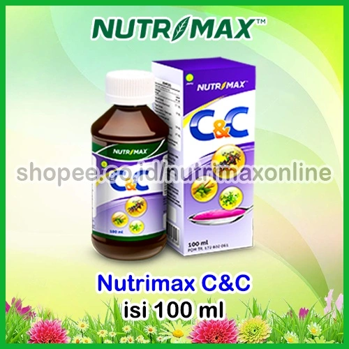 Nutrimax C & C Syrup 100ml CNC Sirup Vitamin Obat Herbal Batuk Kering Berdahak Flu Pilek Anak Dewasa