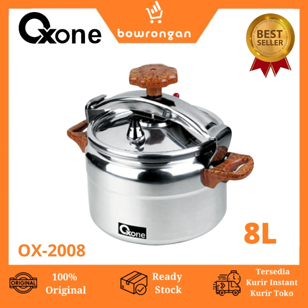 Oxone Panci Presto Alumunium 8 Liter Pressure Cooker OX-2008 OX 2008