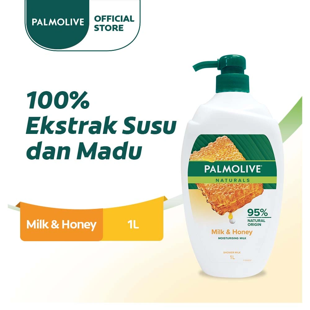 Palmolive Naturals Shower Gel Milk & Honey 1L - Sabun Mandi Cair