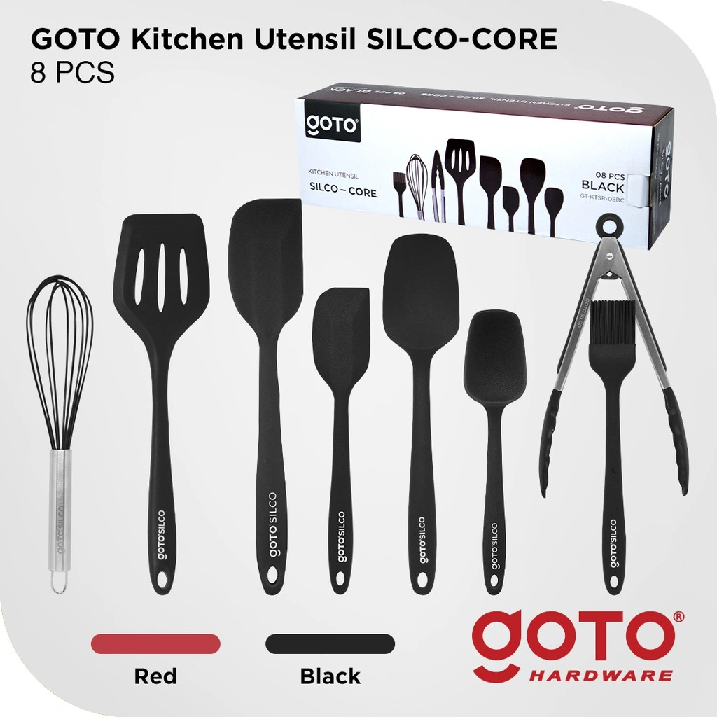 Goto Silco-Core Kitchen Utensil 8in1 Spatula Set Sendok Capitan Dapur
