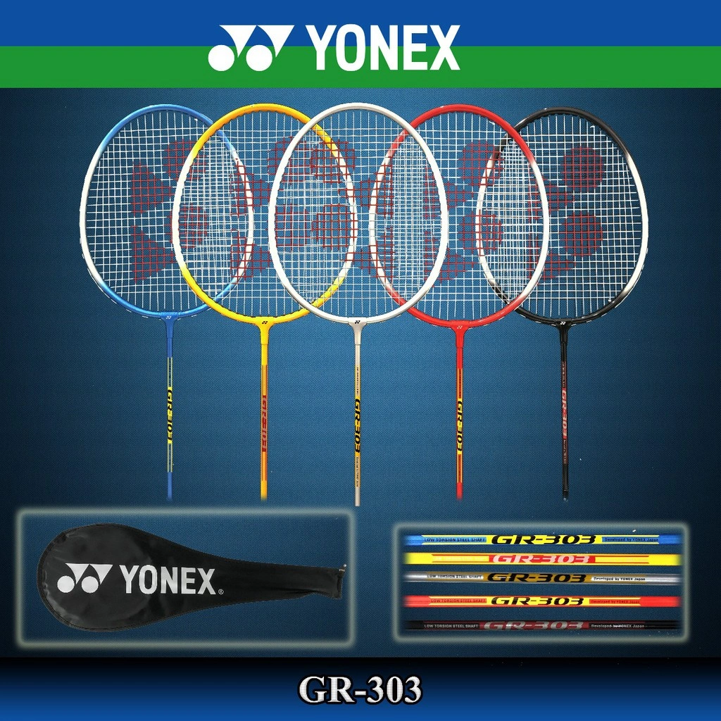YONEX Raket Badminton GR 303 Termasuk Senar Plus Cover Untuk Anak