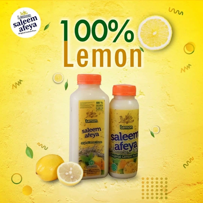 LEMON SALEEM AFEYA ORIGINAL 1 BOTOL 500ML/ SARI LEMON MURNI/ DIET SEHAT
