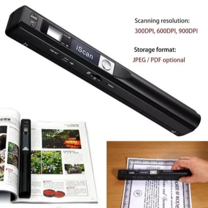 Scanner Portable iScan Handy Scanner Resolusi 900Dpi With MicroSD Slot