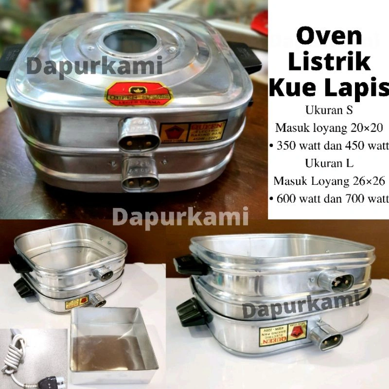 Baking Pan Queen Listrik Ukuran S 450 watt | Bakingpan Electric queen • Oven Listrik Kue Lapis