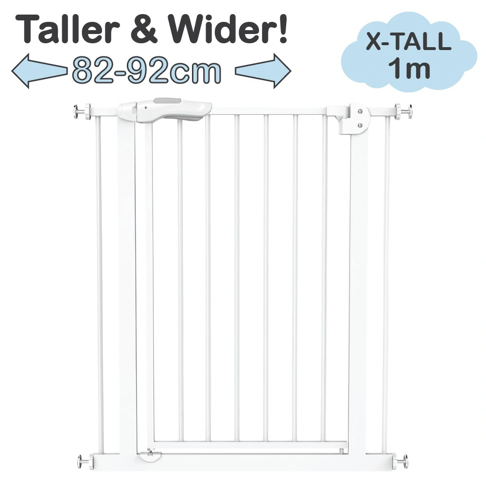SKIDA XY009H Extra Tall & Wide [82-92cm, Tinggi 1m] Safety Gate Extension 10cm 20cm 30cm 45cm Pagar Pengaman Anak Bayi Tangga Kuat Kokoh Extra Tinggi Tanpa Bor
