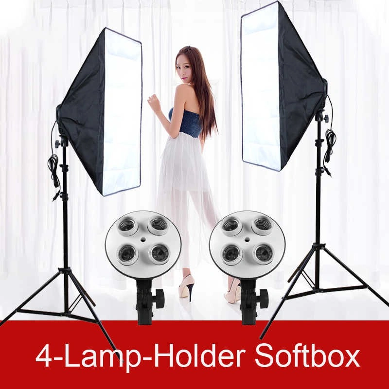 Softbox E27 50x70cm stand lampu payung lighting video flash Reflector Youtuber studio light soft box