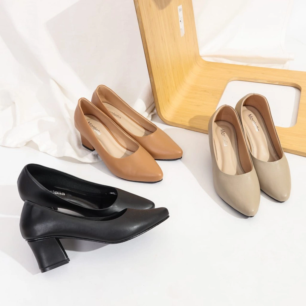 MONTELLA Ghea Sepatu Pantofel Wanita Hak 5 Cm