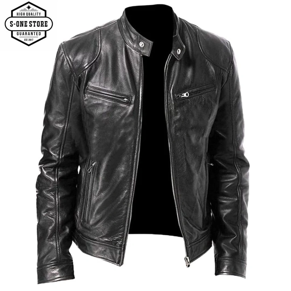 JAKET KULIT MOTOR PRIA/JAKET KEREN/JAKET SEMI PRIA
