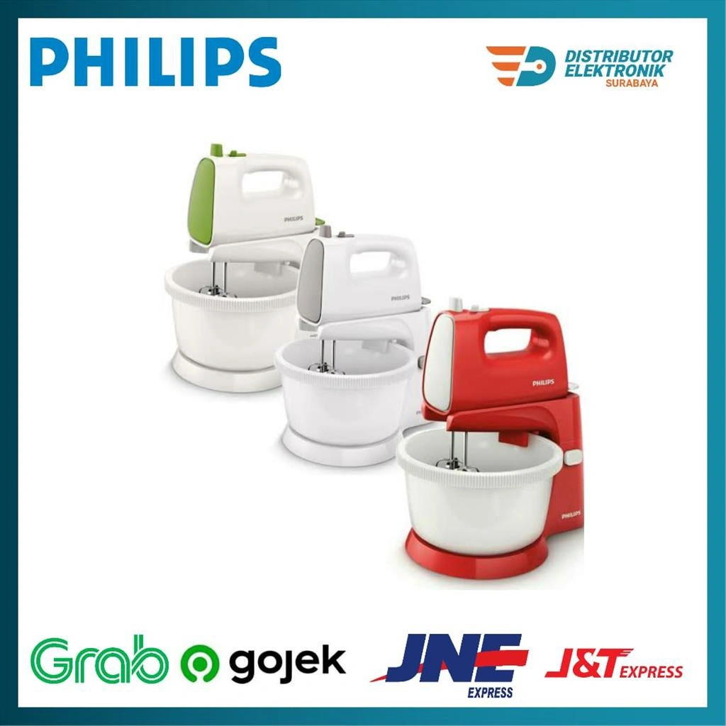 PHILIPS Stand Mixer HR1559/50 - 170 Watt - Stand Mixer With Bowl - Pengocok Adonan Kue - Mixer Berdiri (GARANSI RESMI) PHILIPS HR-1559/50 / PHILIPS HR 1559